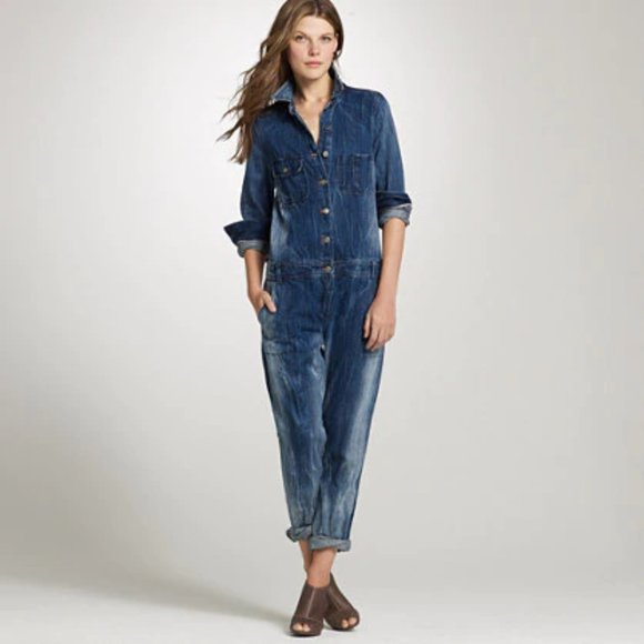 j crew denim jumpsuit